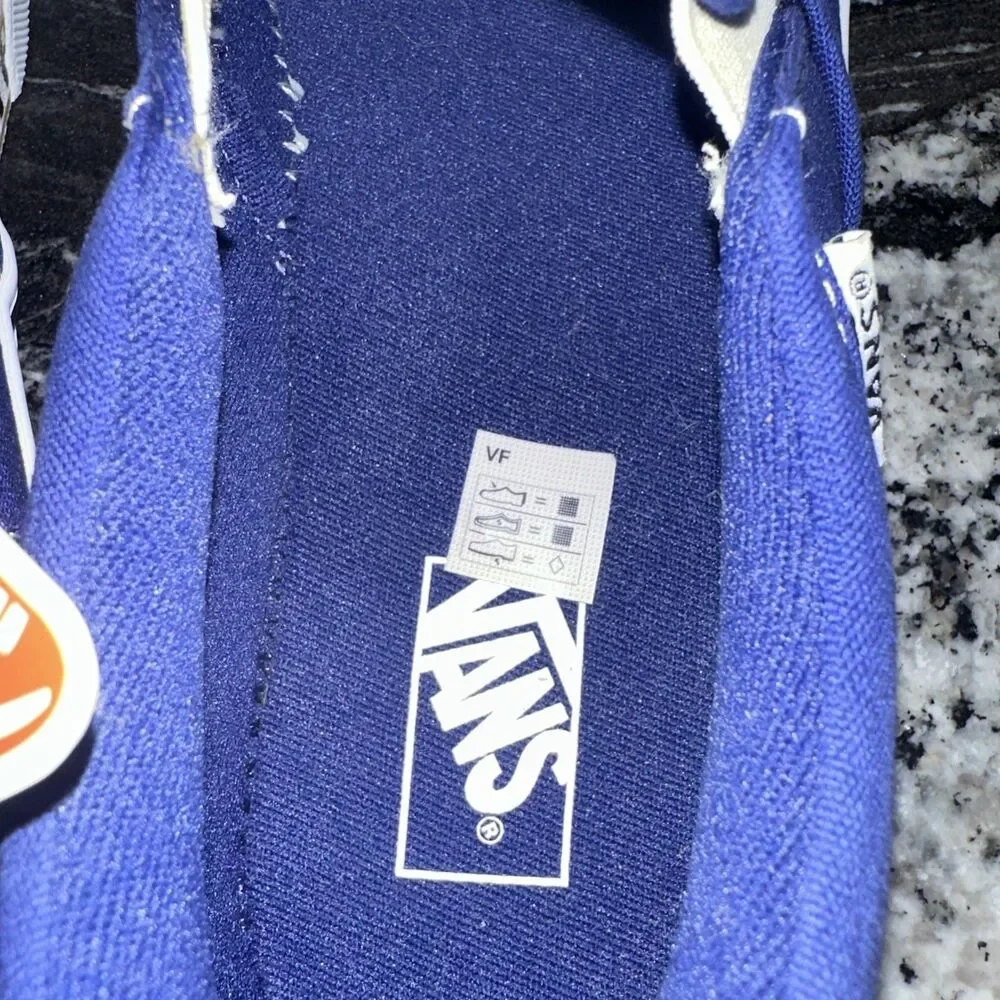 NEW Vans Asher OTW Sidewall Blue White Slip On Skate Shoes Size 5.5